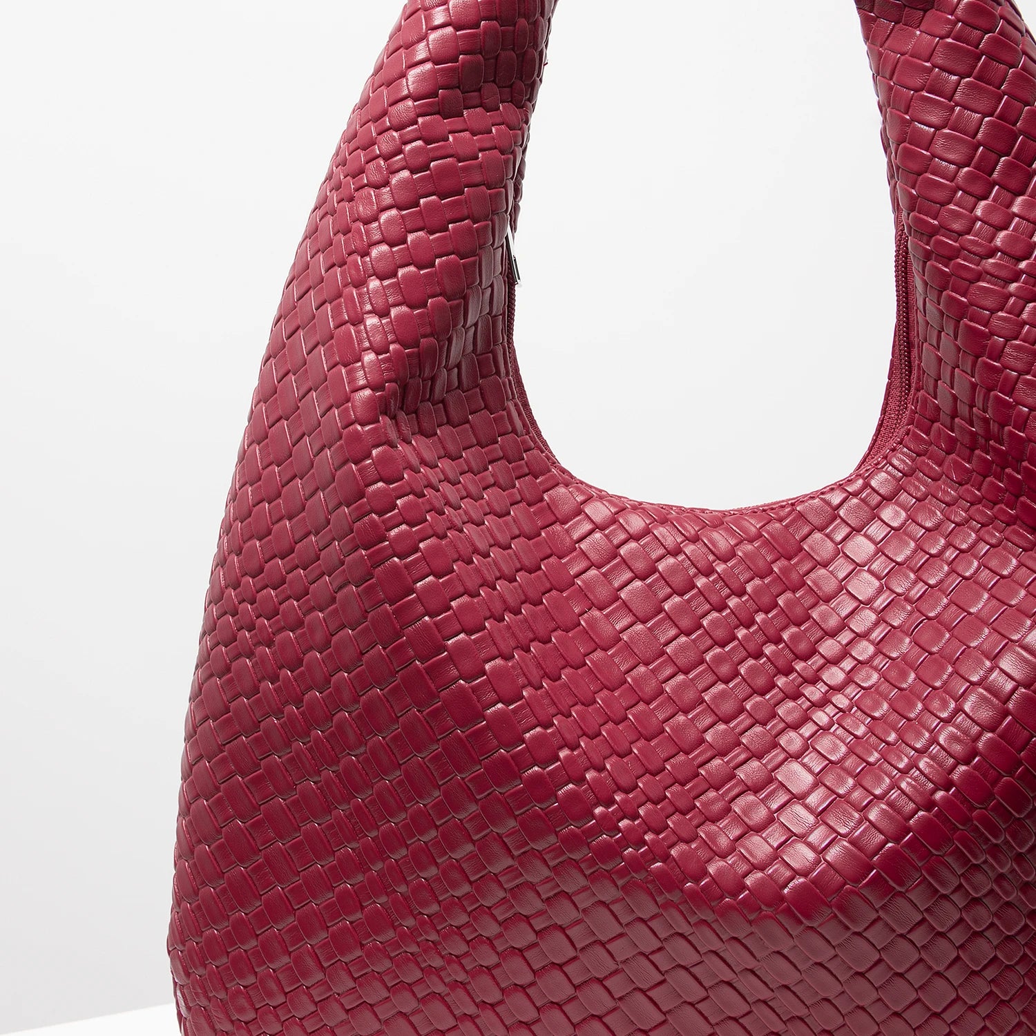 Vintage Faux Woven Leather Shoulder Bag,Women Handbag,Large Capacity Tote,Crescent Bag,Zipper Underarm Bag,Daily Commute Bag(Random Pattern) (Cópia)